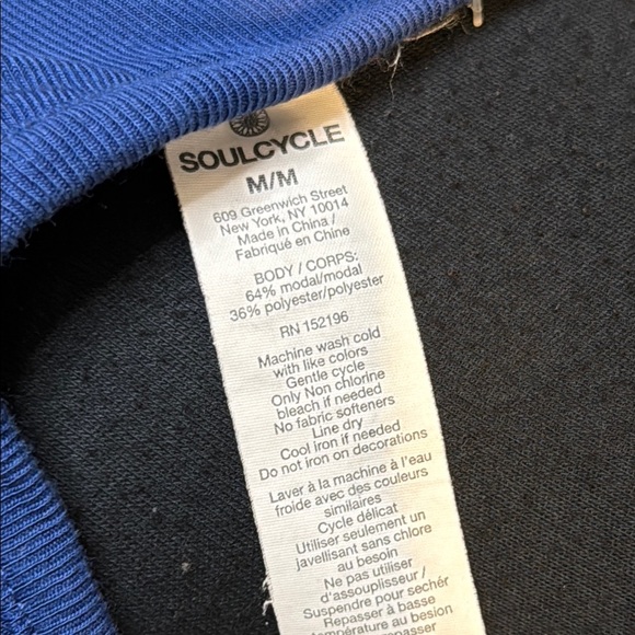 Z SoulCycle Women’s Medium Blue Tank Top with Star Accents - Picture 2 of 4